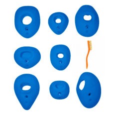Top View of 8 Medium Form Pockets climbing holds produced and sold by EP Climbing Walls