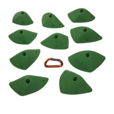 Top view of 10 medium rifts sloper climbing holds produced and sold by EP Climbing Walls