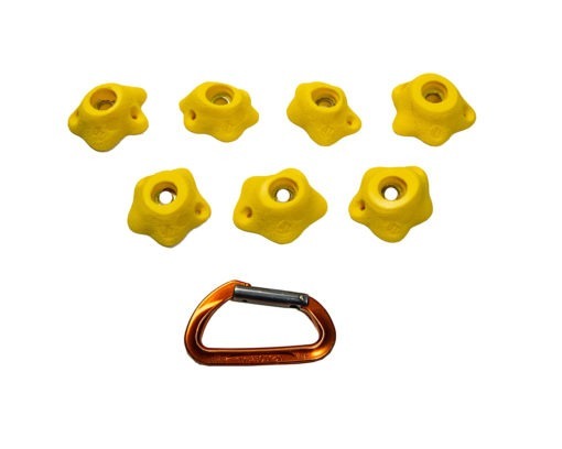 Top View of 5 XS Stumps climbing holds produced and sold by EP Climbing walls