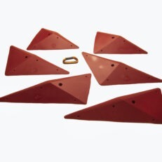 Top View of 6 XL Switchblade Edges climbing holds produced and sold by EP Climbing Walls