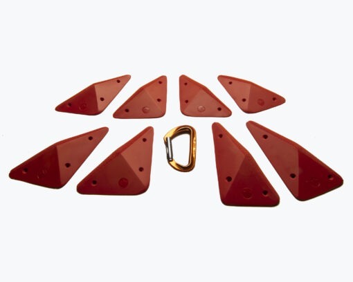 Perspective view of 8 Small Switchblade Edges (Screw-on) climbing holds produced and sold by Ep Climbing Walls