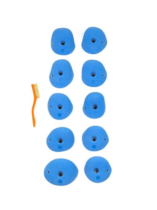 Top view of 10 Medium Predator Jugs (Set-B) climbing holds produced and sold by EP Climbing Walls