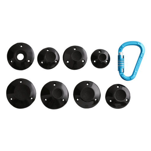 Top view of the Mini Eggcups 2 range of climbing holds, part of the mini macro family, produced by Ghold for EP Climbing.