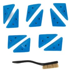 Top View of 8 XS Switchblade Edges climbing holds sold and produced by EP Climbing