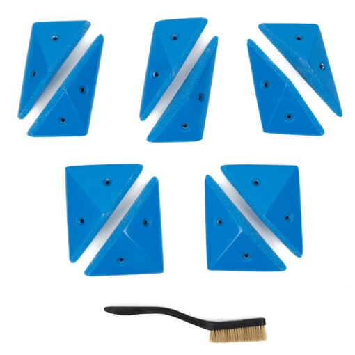 Top View of 10 Small Switchblade Edges climbing holds sold and produced by Ep Climbing